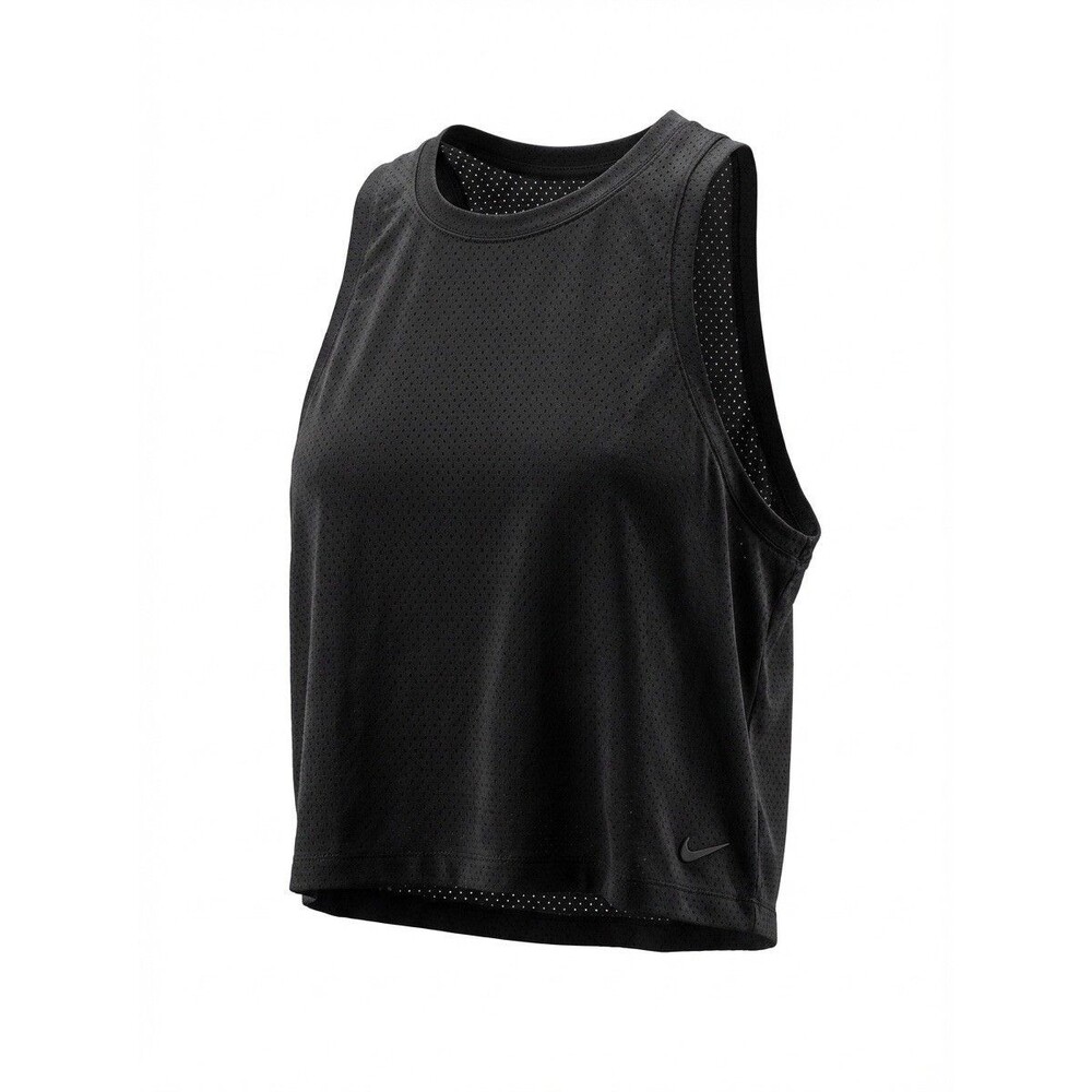 Nike Mesh Crop Tank Black, Large